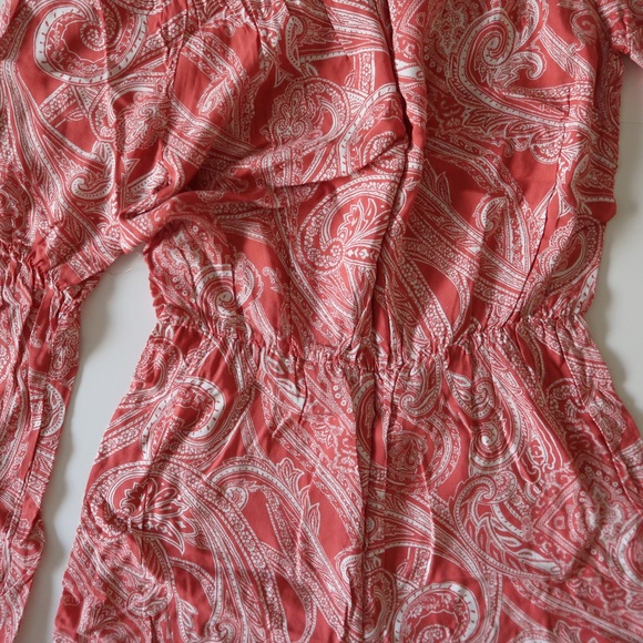Pink and White Bohemian Ruffle Romper - Picture 4 of 5